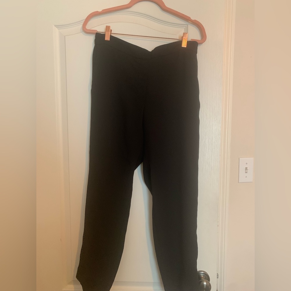 J Crew Mercantile Black Elastic Dress Pants
